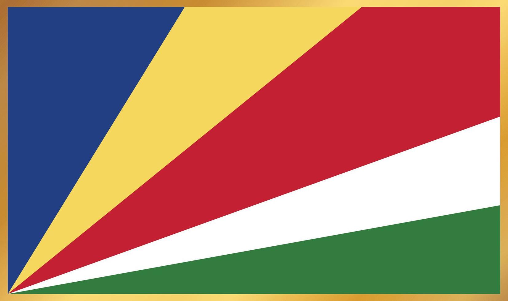 Seychelles flag, vector illustration