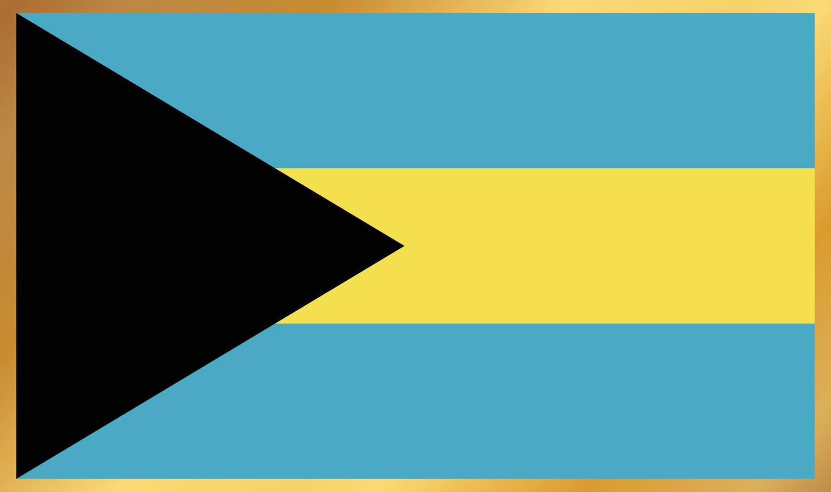 bandera de bahamas, ilustración vectorial vector