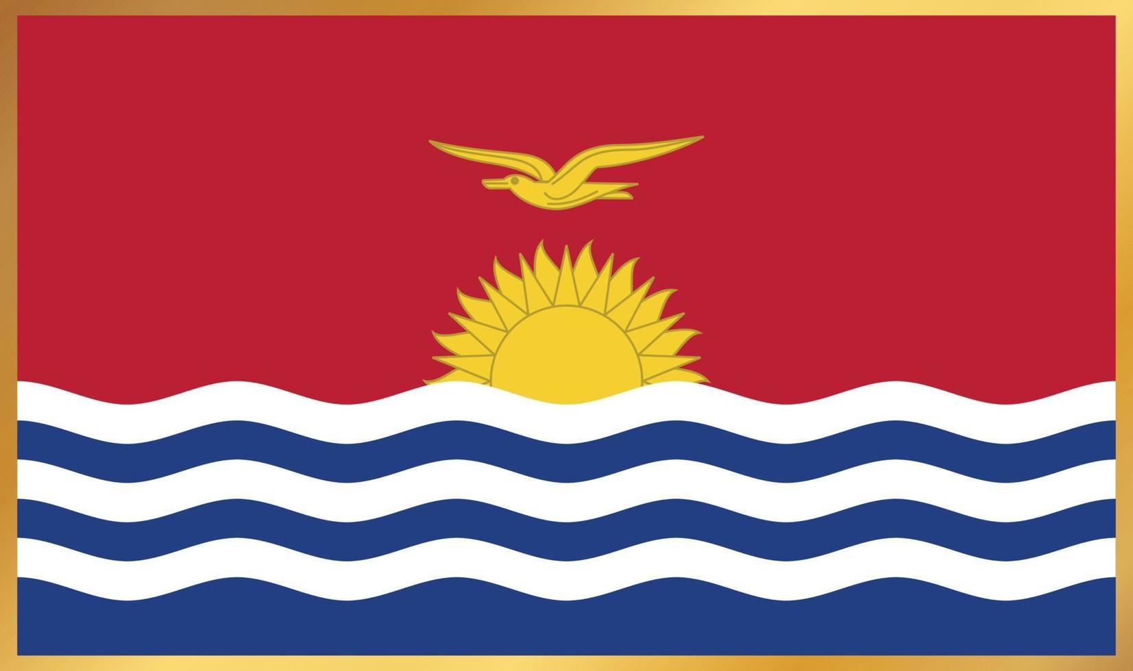 bandera de kiribati, ilustración vectorial vector