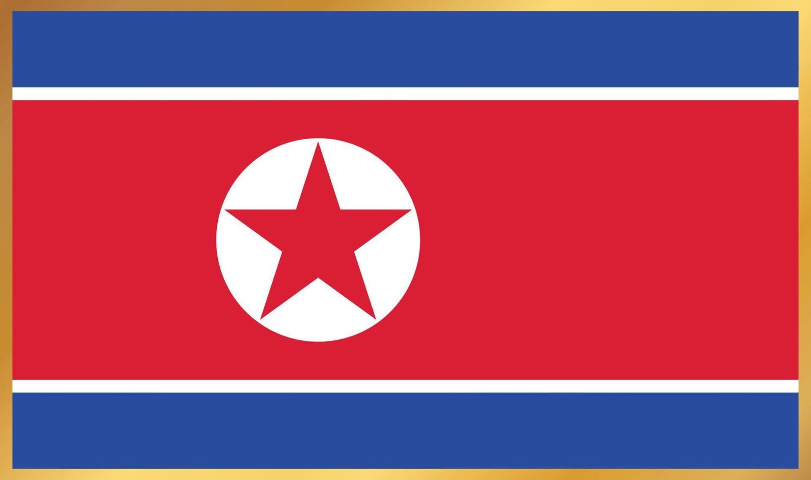 norte, bandera de corea, ilustración vectorial vector