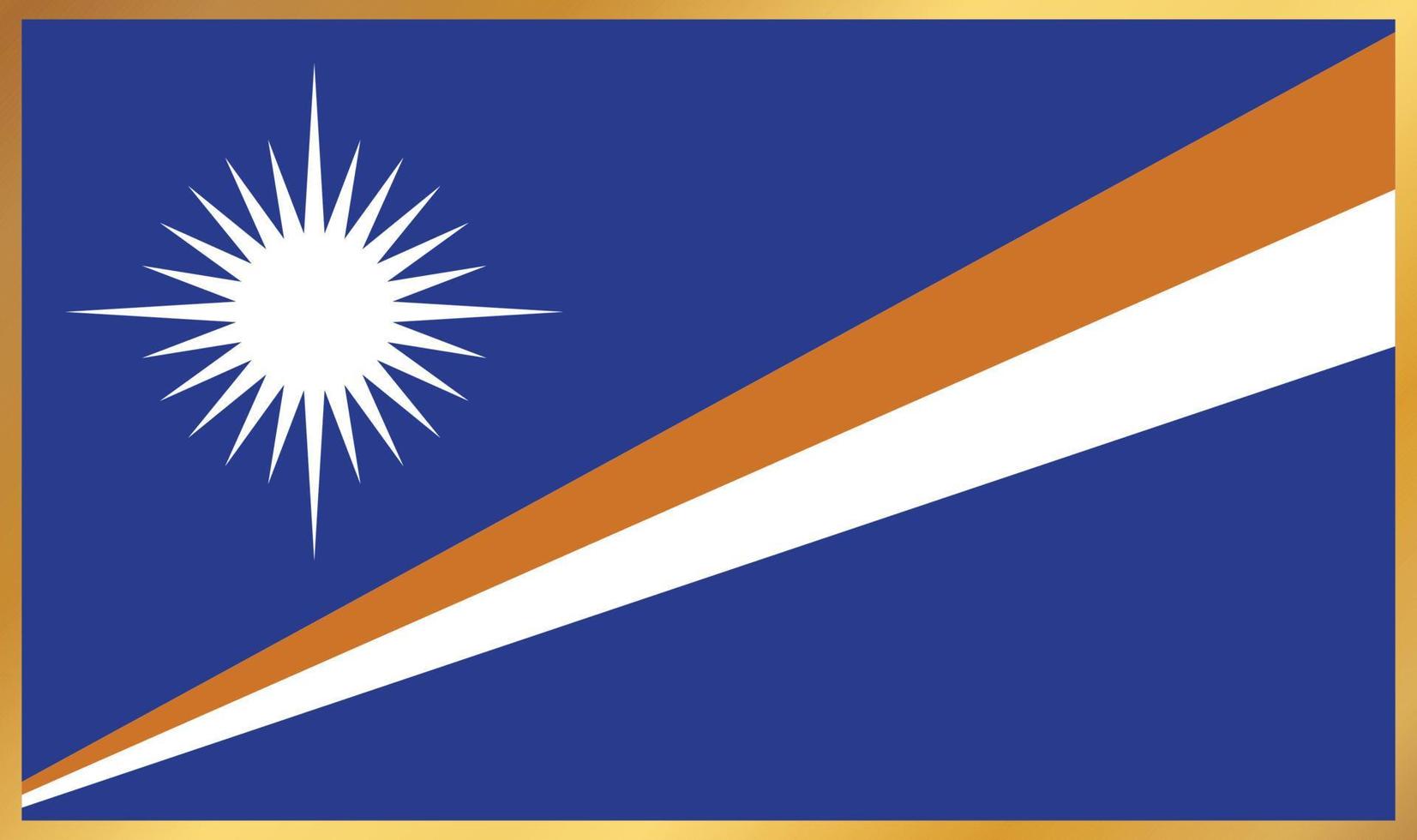 bandera de las islas marshall, ilustración vectorial vector