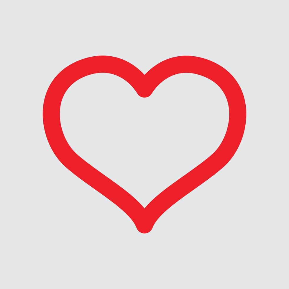Heart Icon Vector. Perfect Love symbol. Valentine's Day sign, emblem isolated on white background , Flat style for graphic and web design, vector