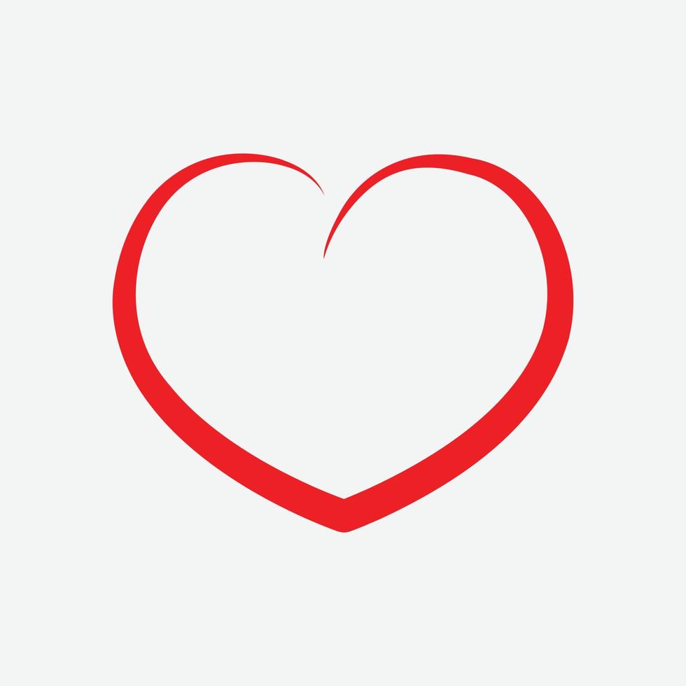 vector de icono de corazón. símbolo de amor perfecto. signo del día de san valentín, emblema aislado en fondo blanco, estilo plano para diseño gráfico y web,