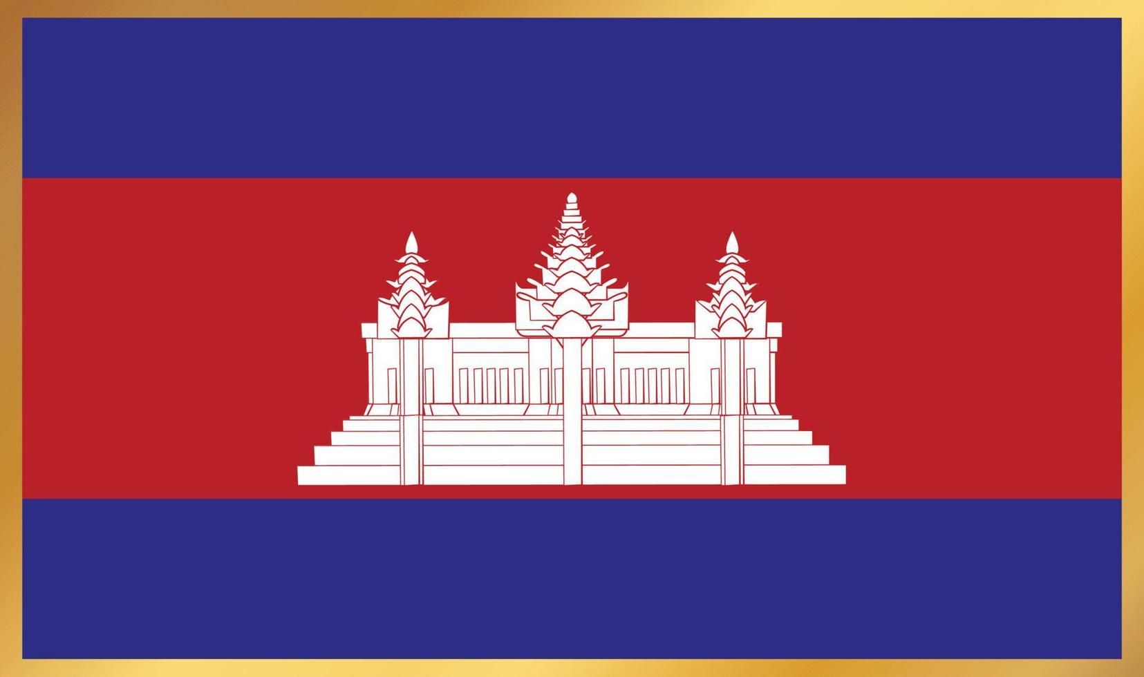 Cambodia flag, vector illustration