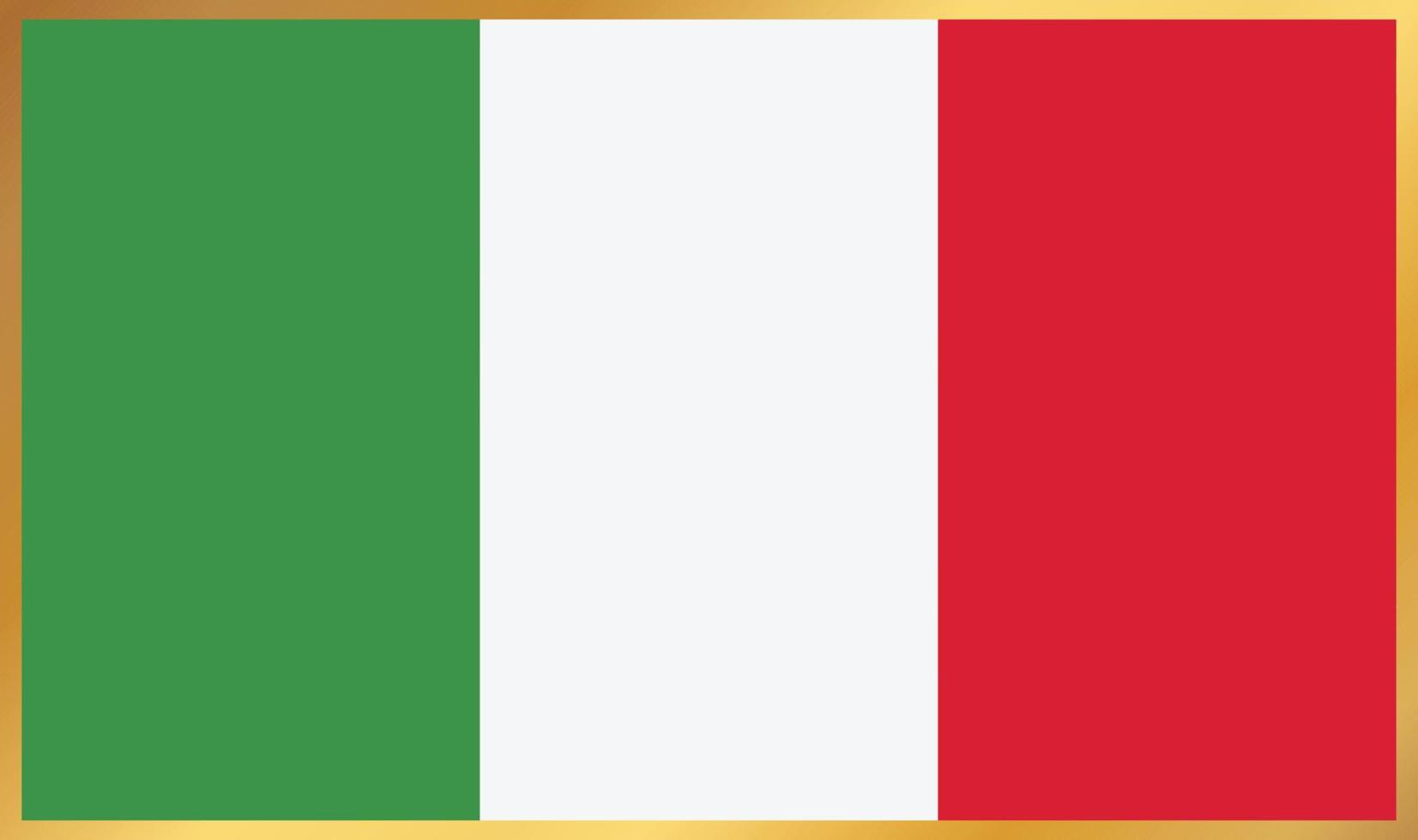 bandera de italia, ilustración vectorial vector