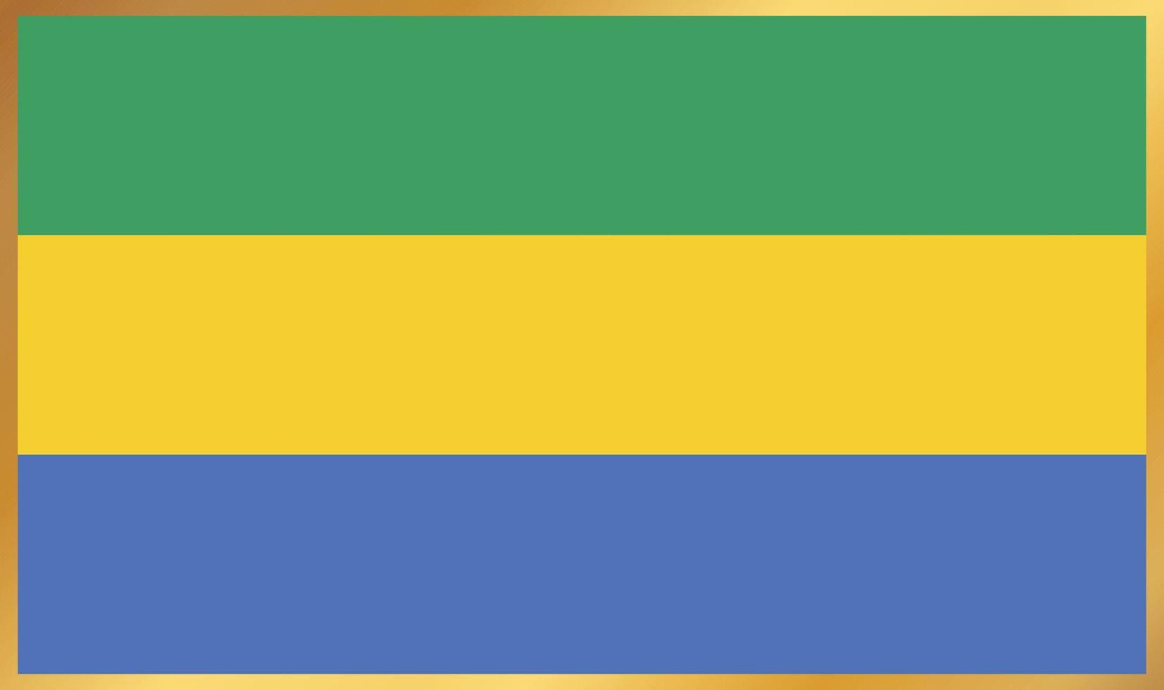 Gabon flag, vector illustration