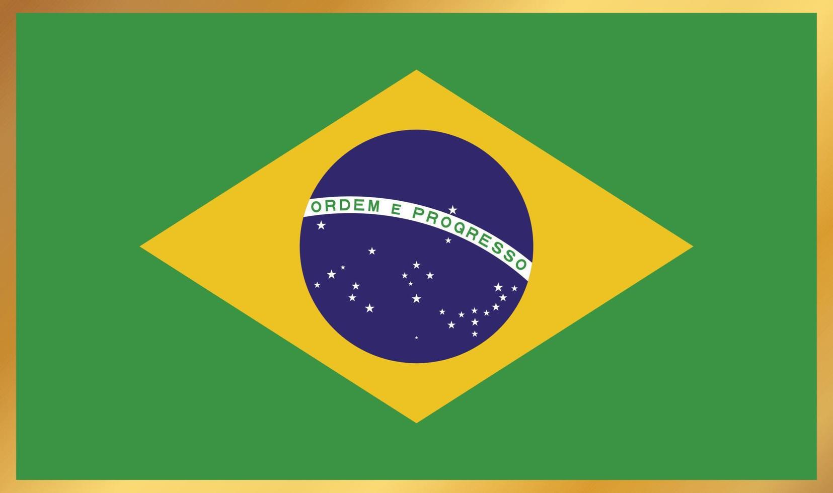 bandera de brasil, ilustración vectorial vector