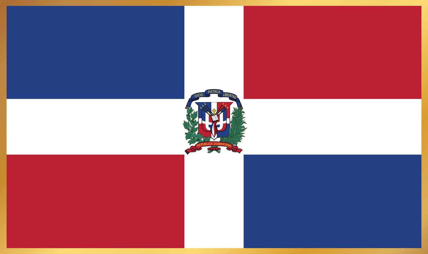 bandera de la república dominicana, ilustración vectorial vector
