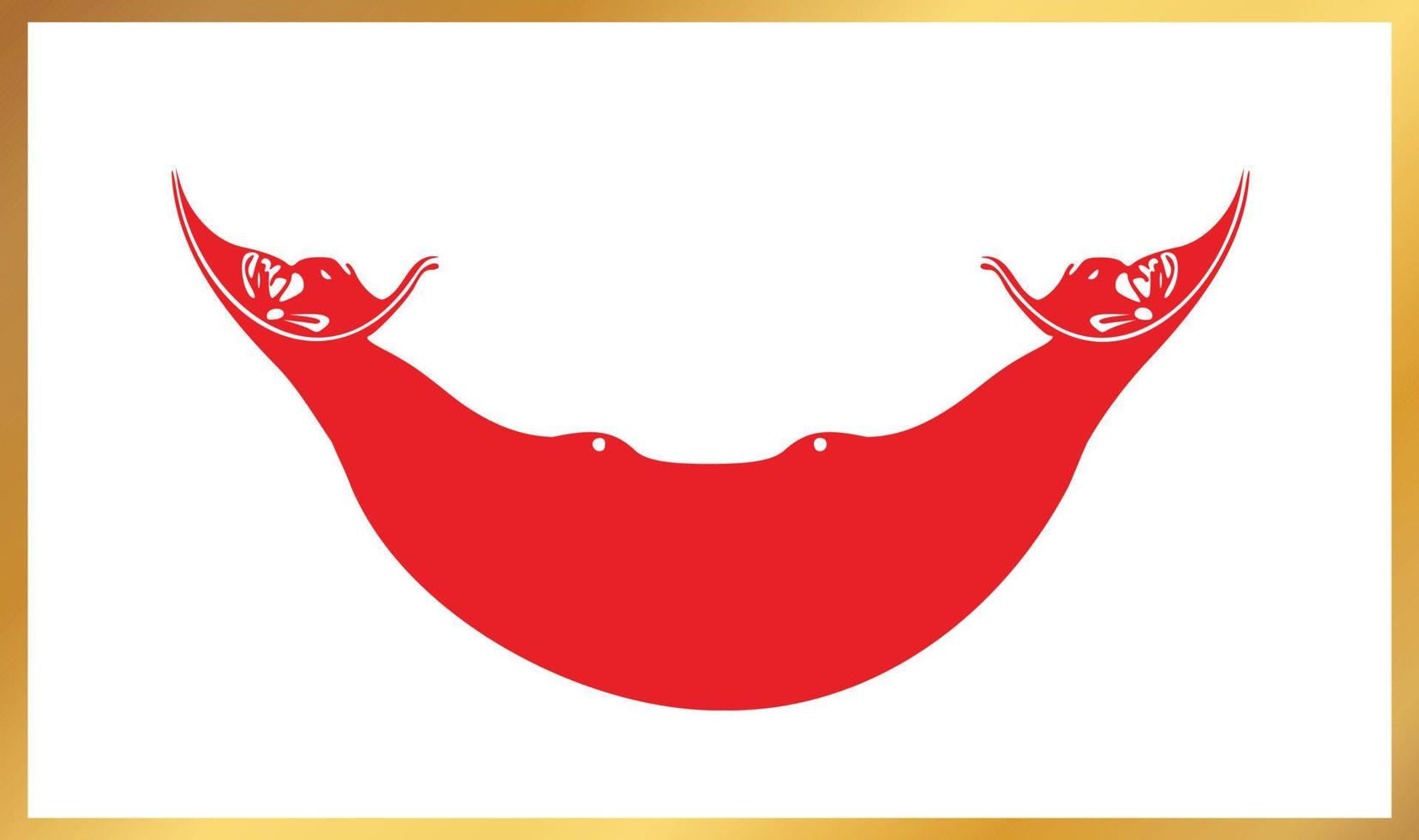 easter island rapa nui flag, vector illustration