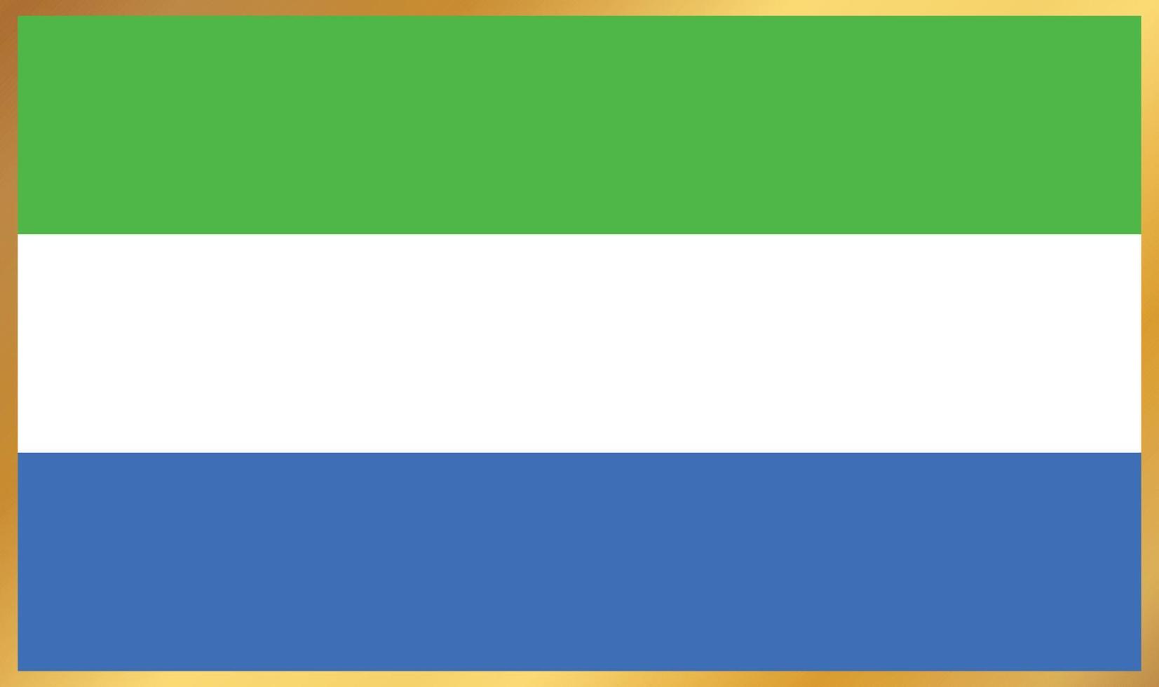 bandera de sierra leona, ilustración vectorial vector