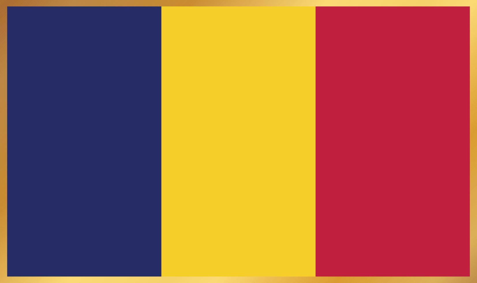 Chad flag, vector illustration