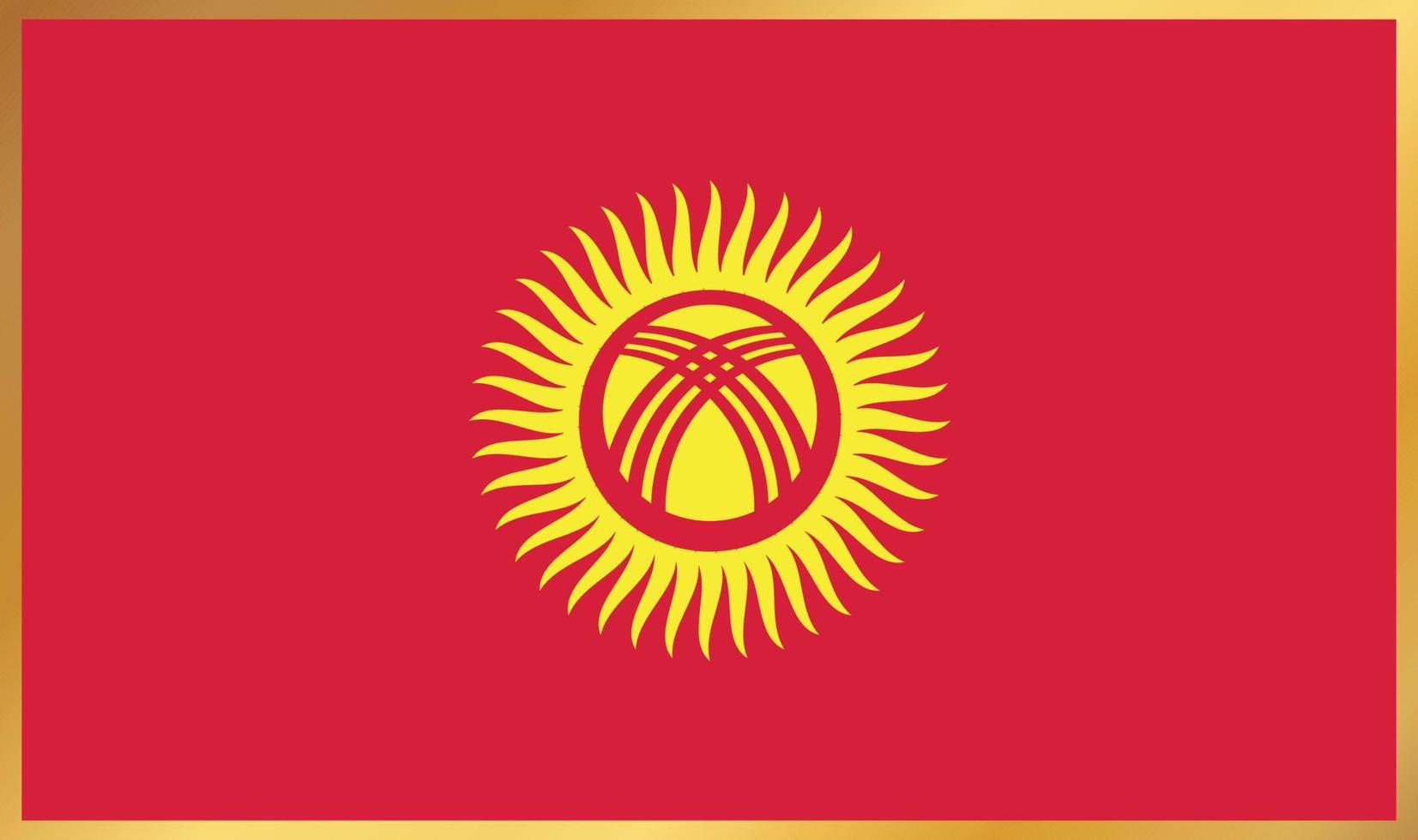 Kyrgyzstan flag, vector illustration