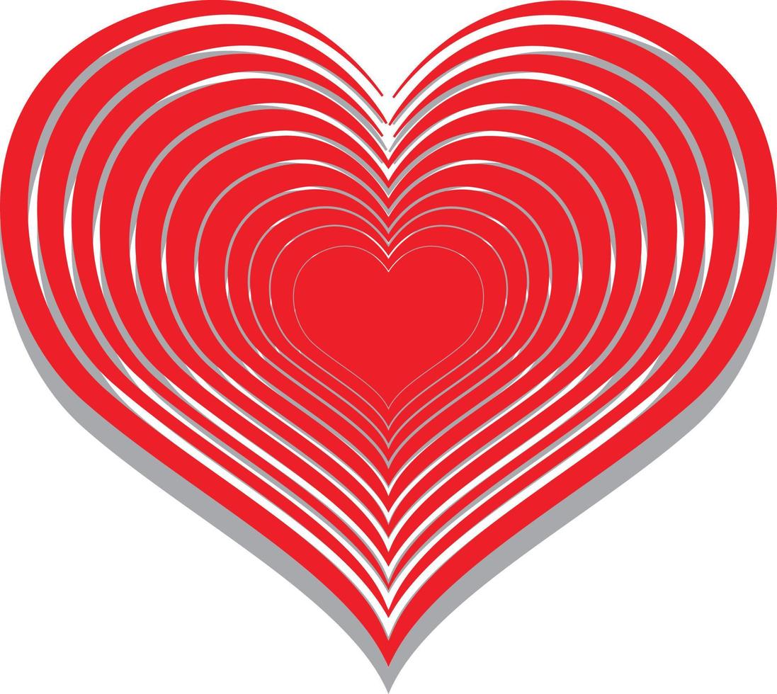 vector de icono de corazón. símbolo de amor perfecto. signo del día de san valentín, emblema aislado en fondo blanco, estilo plano para diseño gráfico y web,