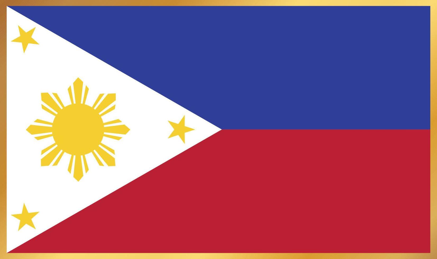 bandera de filipinas, ilustración vectorial vector