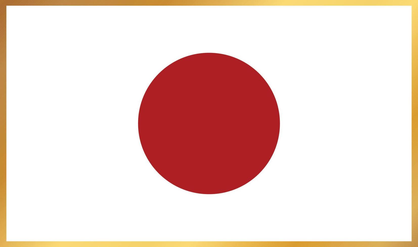 bandera de japón, ilustración vectorial vector