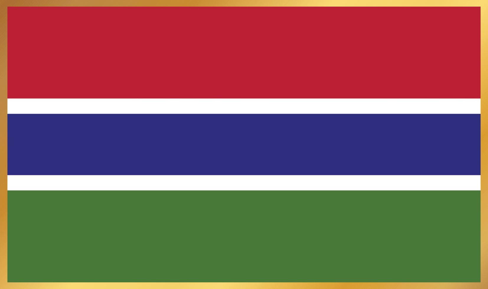 bandera de gambia, ilustración vectorial vector