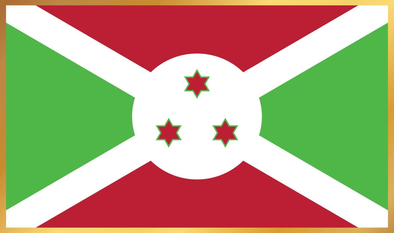 bandera de burundi, ilustración vectorial vector