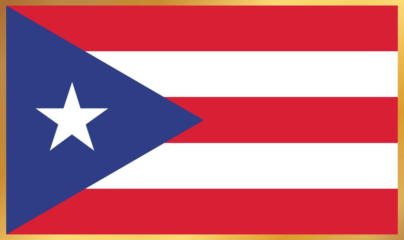 bandera de puerto rico, ilustración vectorial vector