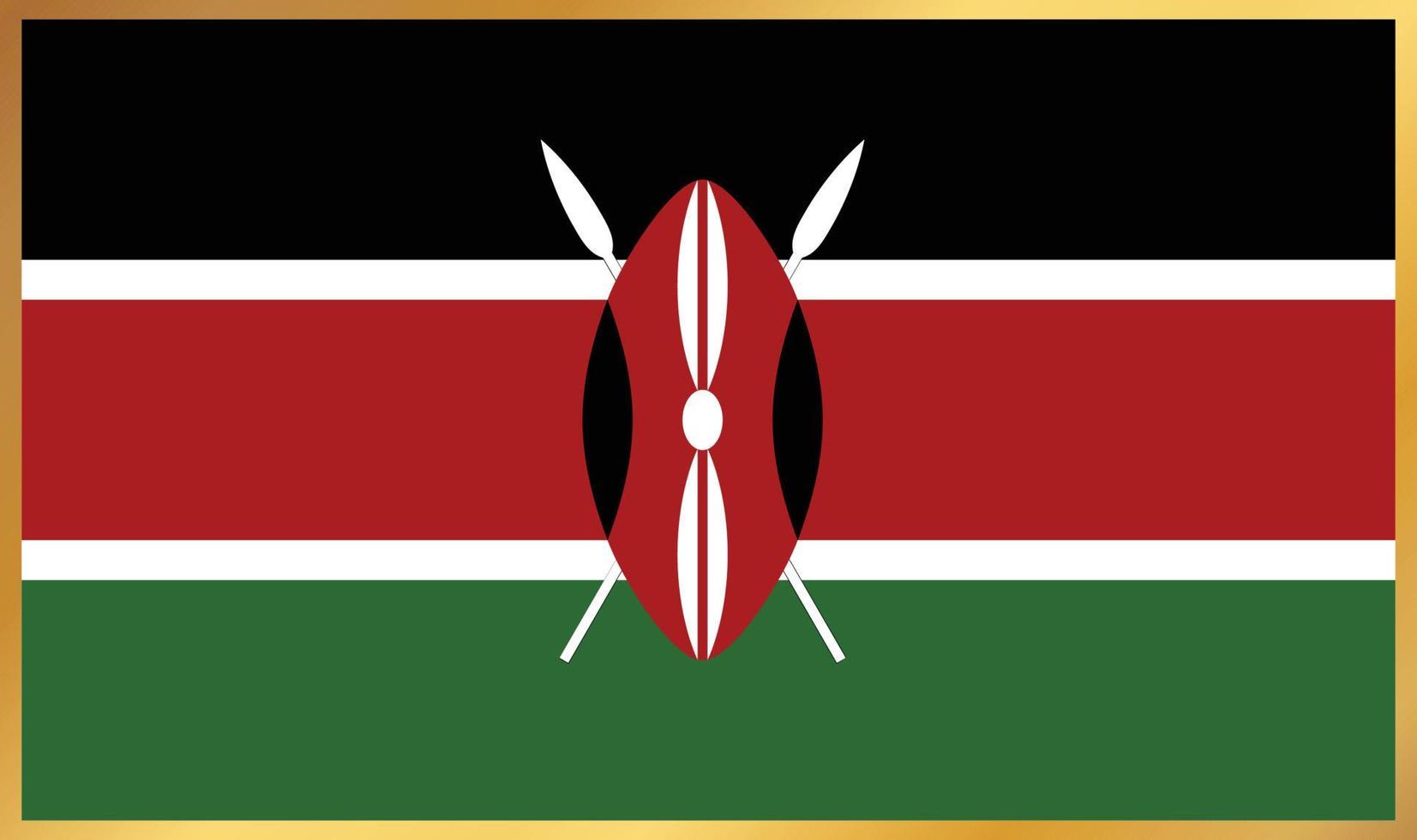 bandera de Kenia, ilustración vectorial vector