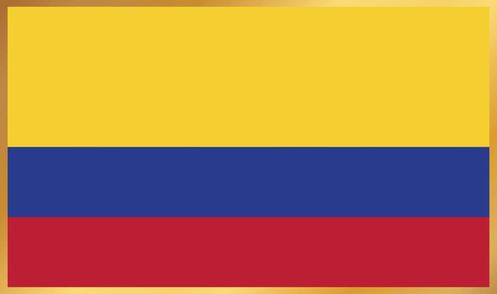 Colombia flag, vector illustration