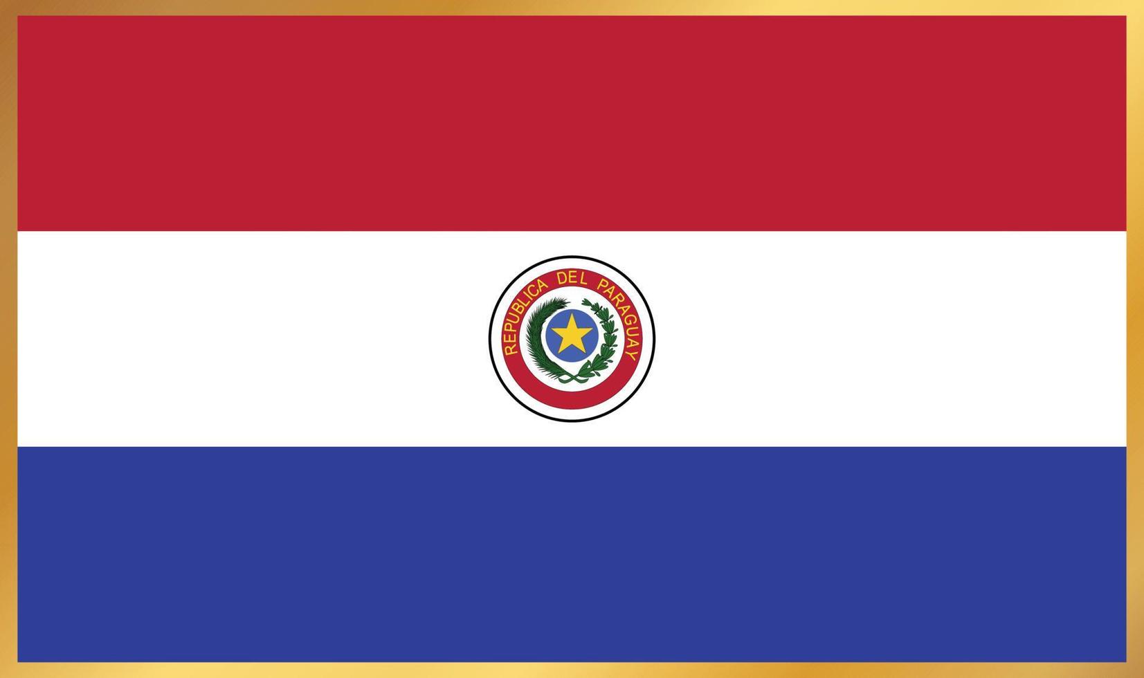 bandera paraguaya, ilustración vectorial vector