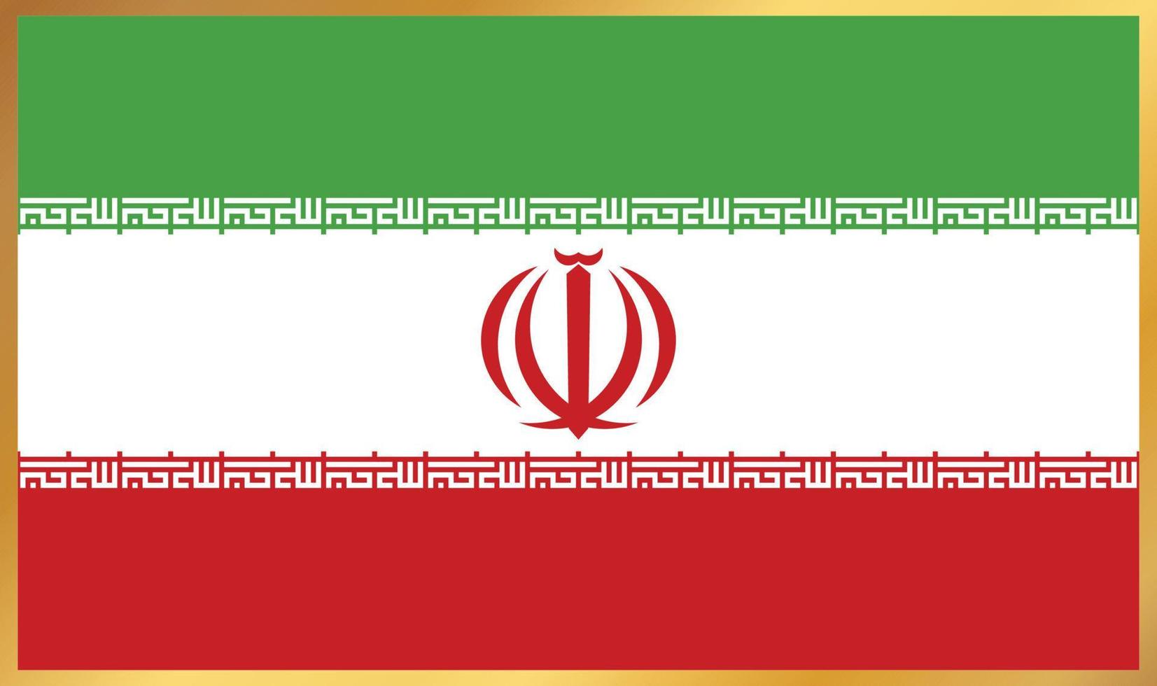 Iran flag, vector illustration