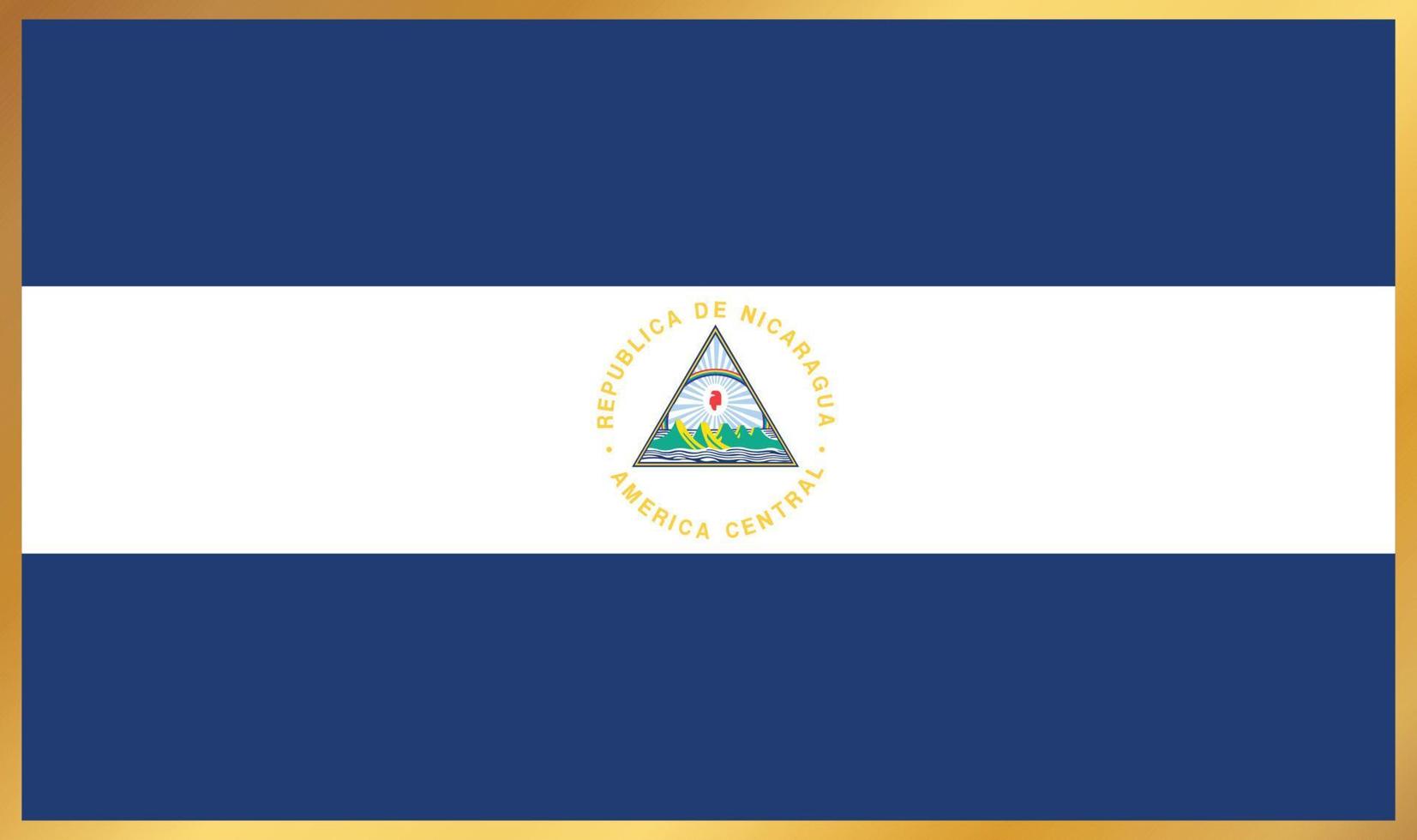 bandera de nicaragua, ilustración vectorial vector
