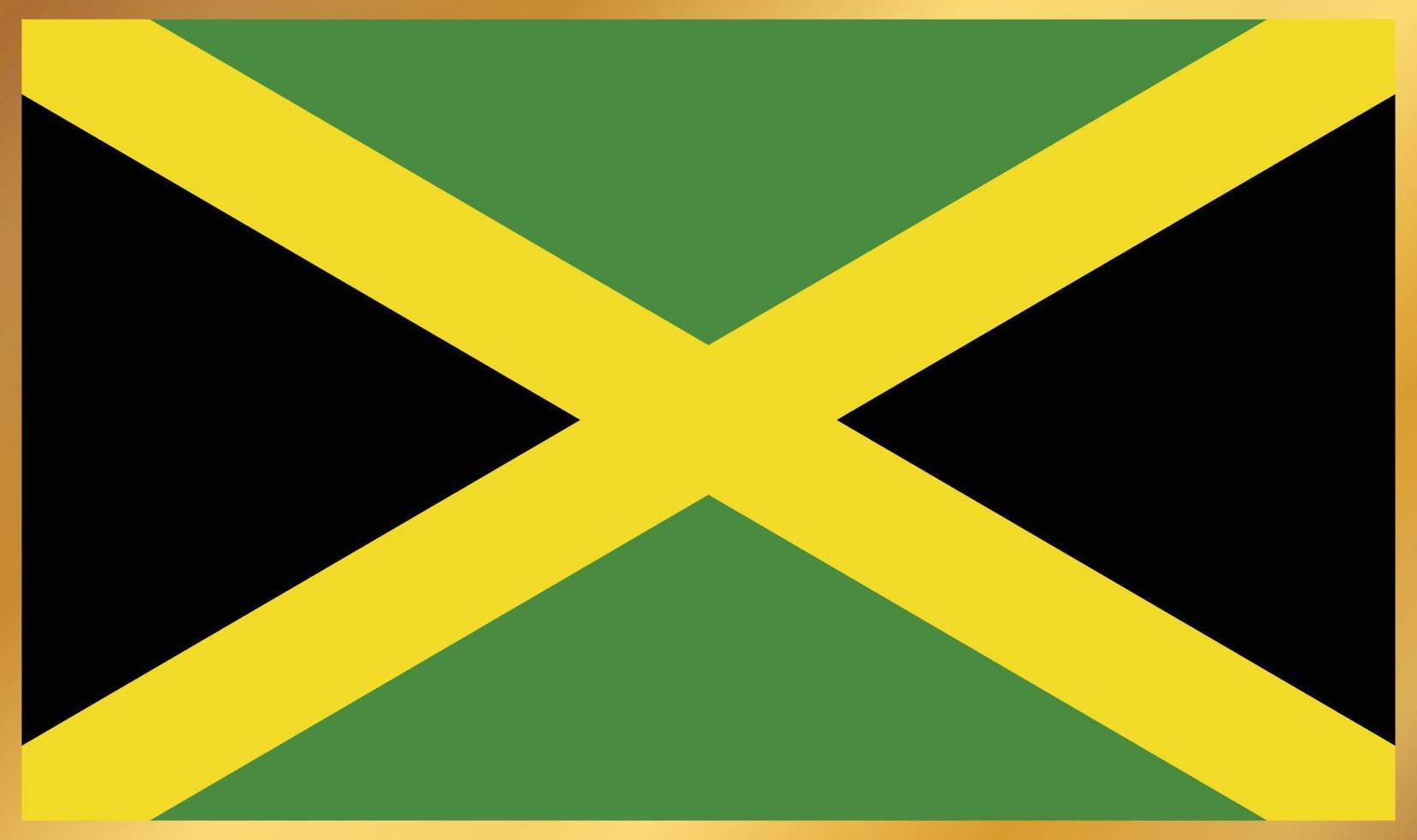 bandera jamaica, ilustración vectorial vector