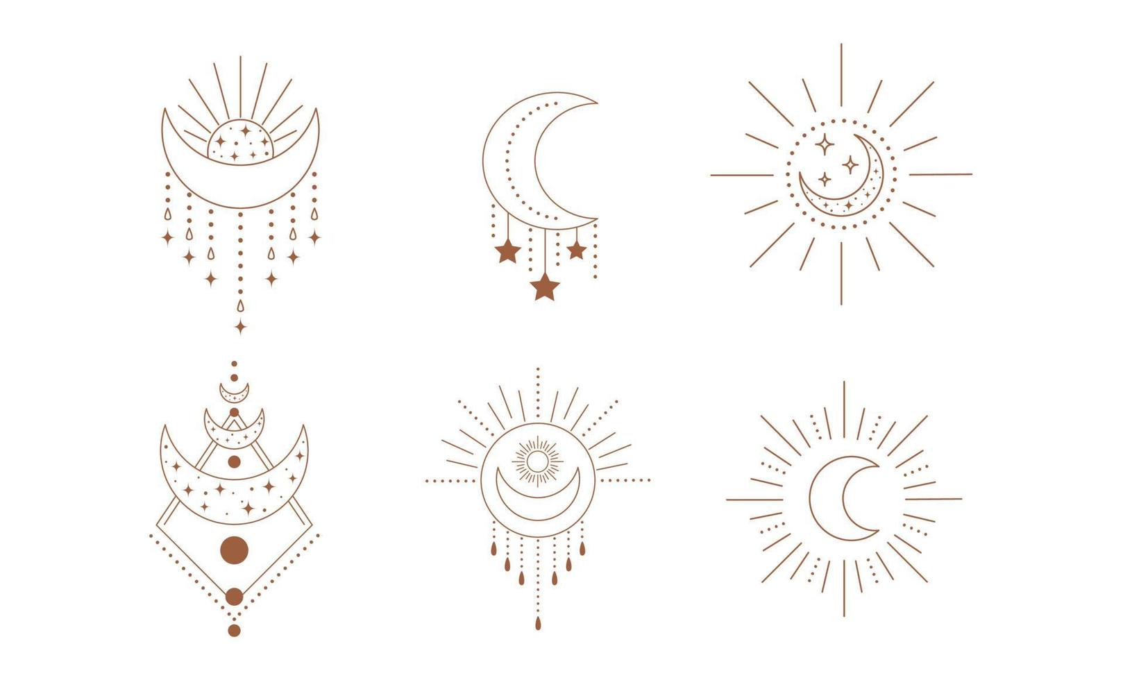 Esoteric vector set. Magic icons