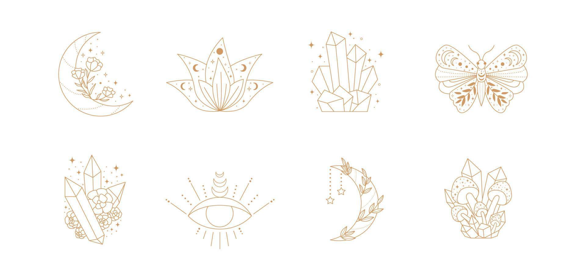 Esoteric vector set. Magic icons