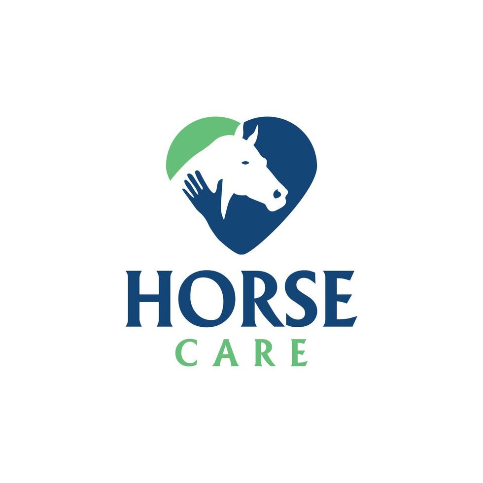 Horse care logo free vector