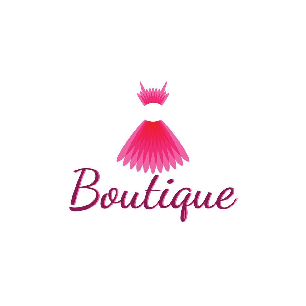 logotipo de boutique único diseño libre-01 vector