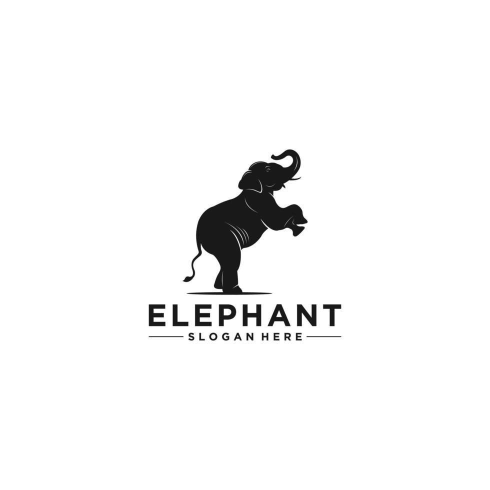 plantilla de logotipo de elefante en fondo blanco vector