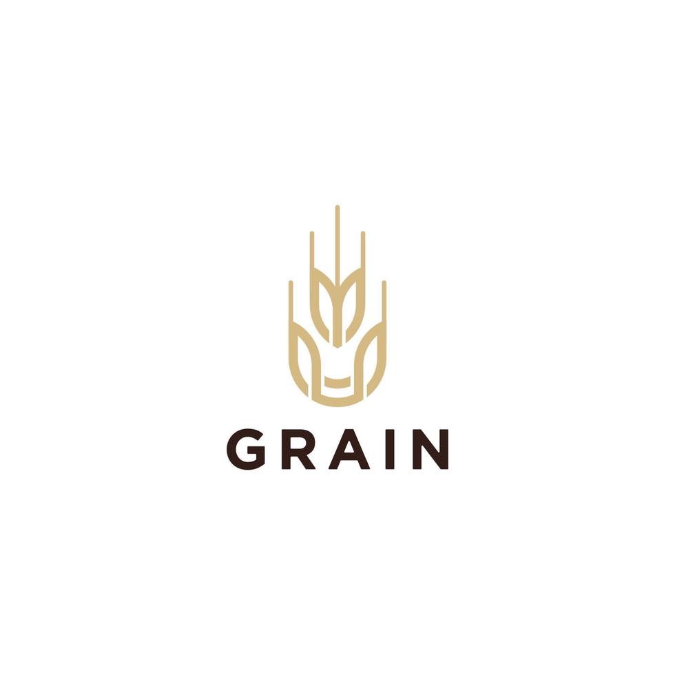 grain logo template in white background vector