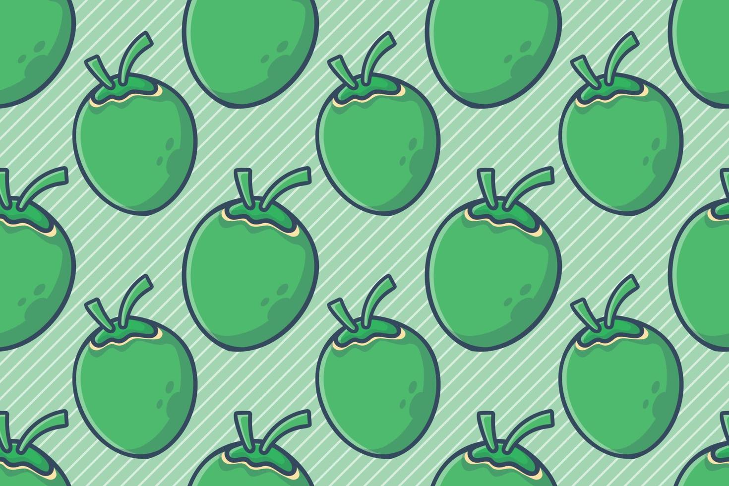 coconut fruit seamless pattern illustration vector