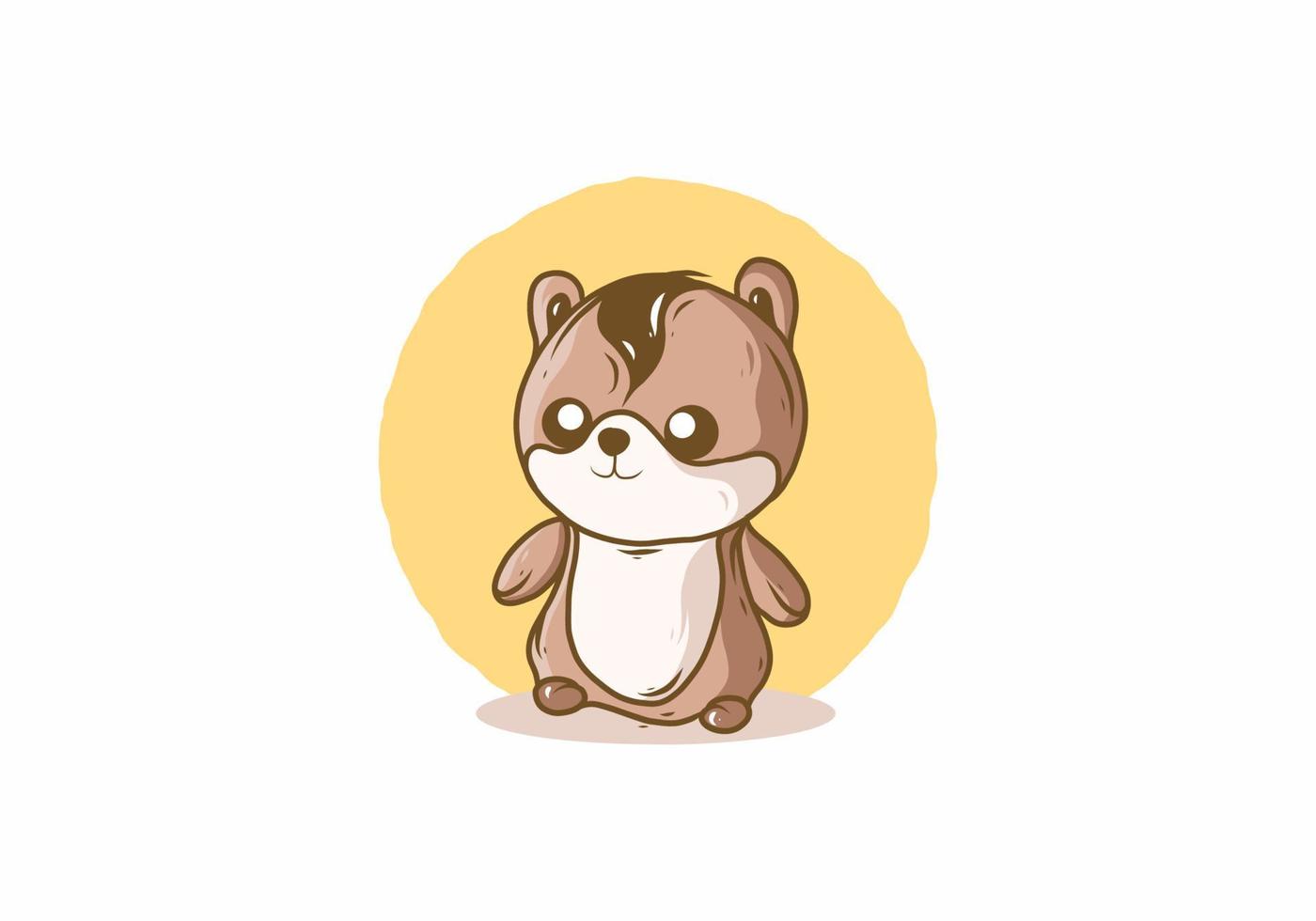 cute little squirrel illustration vector