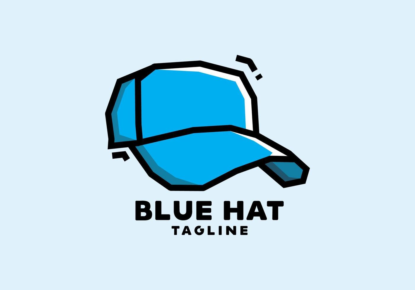 estilo de arte rígido de sombrero azul vector