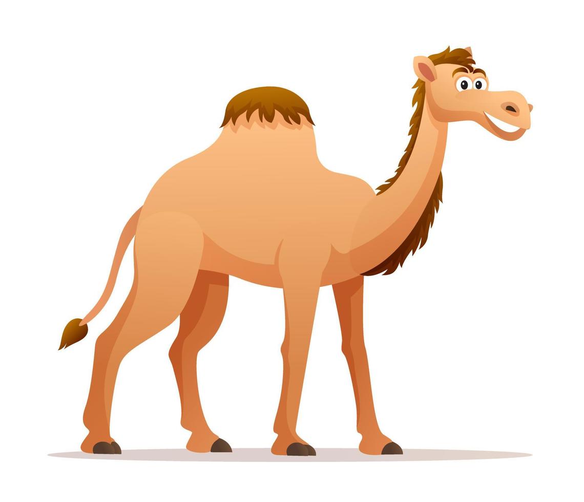 Camel cartoon illustration isolated on white background vector