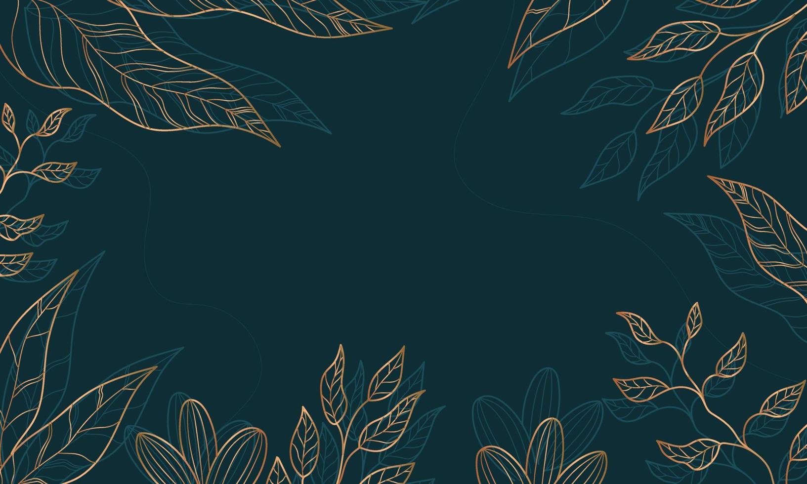 Hand drawn linear engraved floral background vector