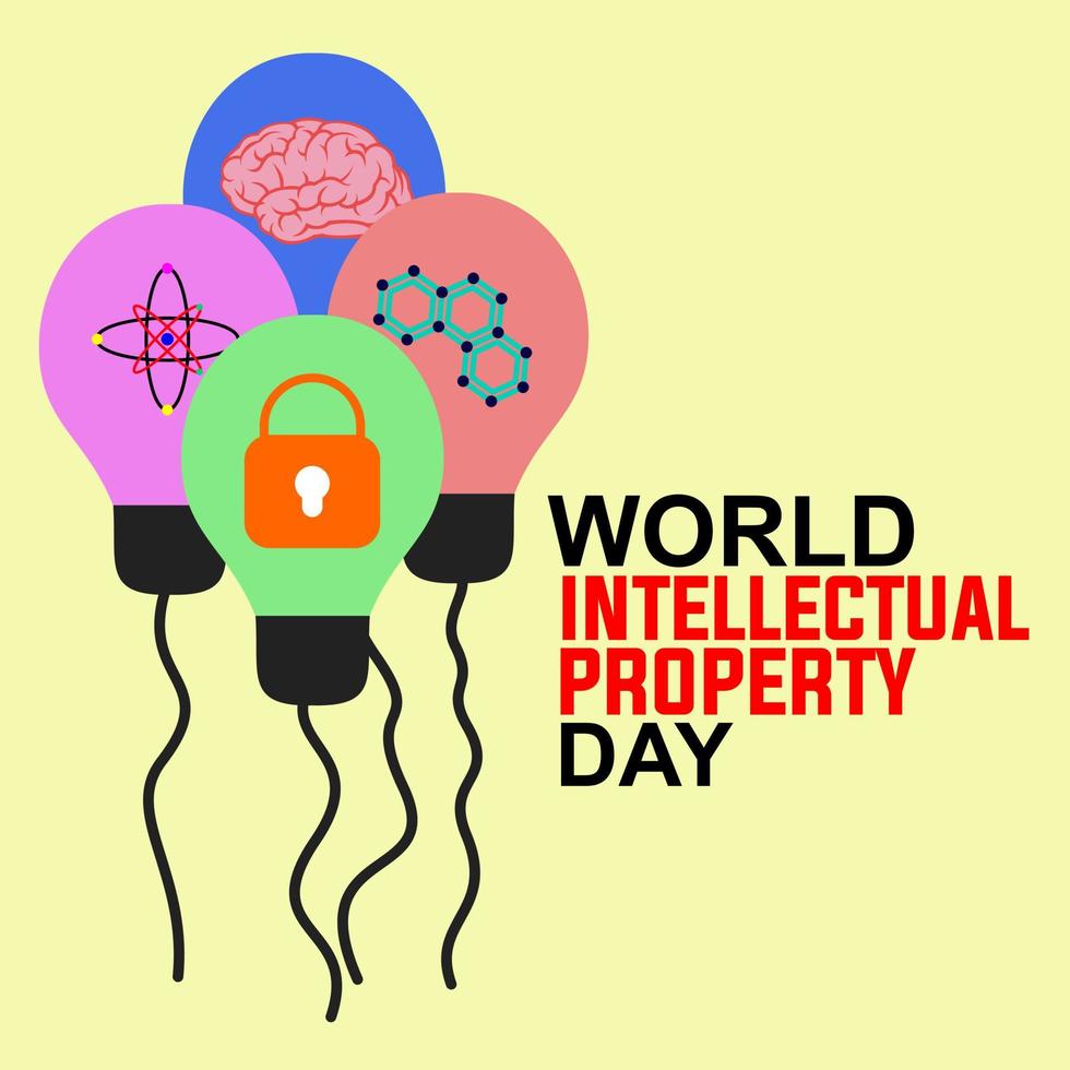World Intellectual Property Day. vector illustration. Suitable for gretting card.