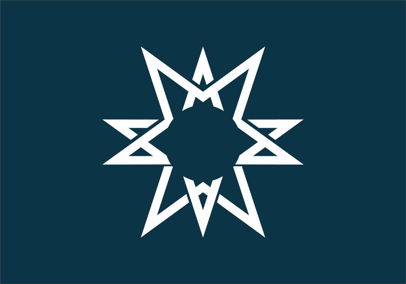 Dark blue and white of star shape vector