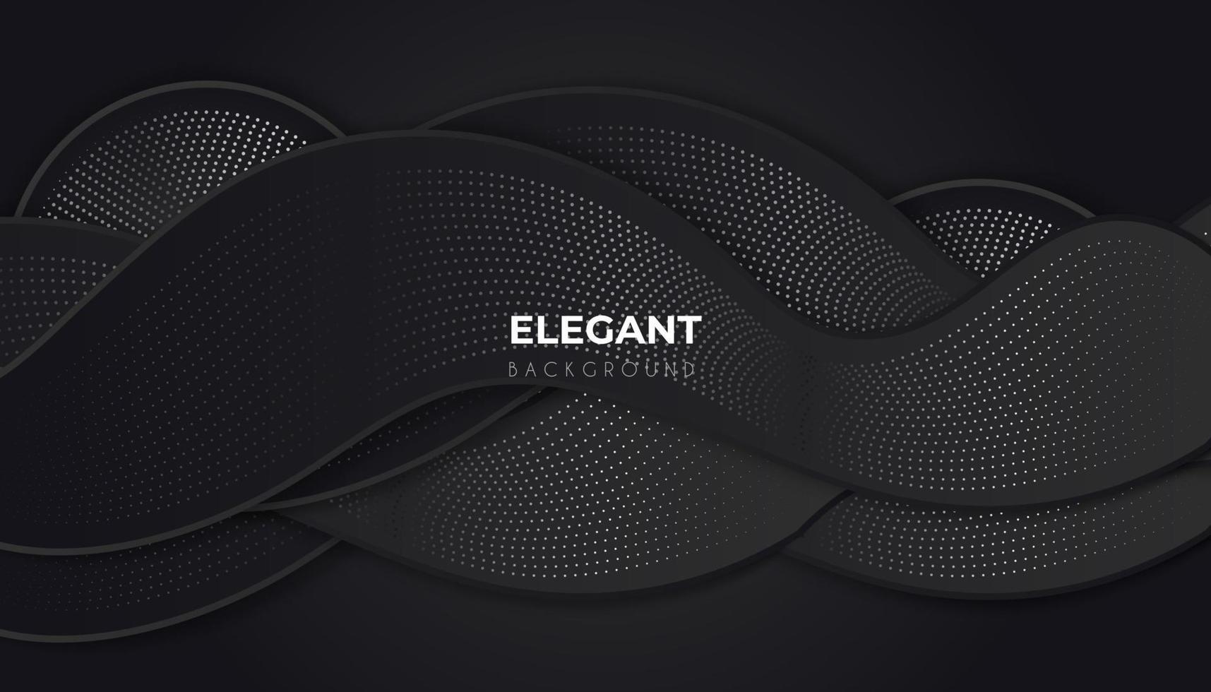 Line wavy geometric shapes with dark luxury background vector