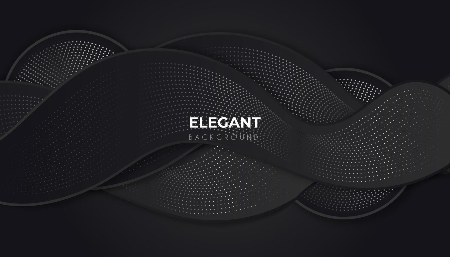 Line wavy geometric shapes with dark luxury background vector