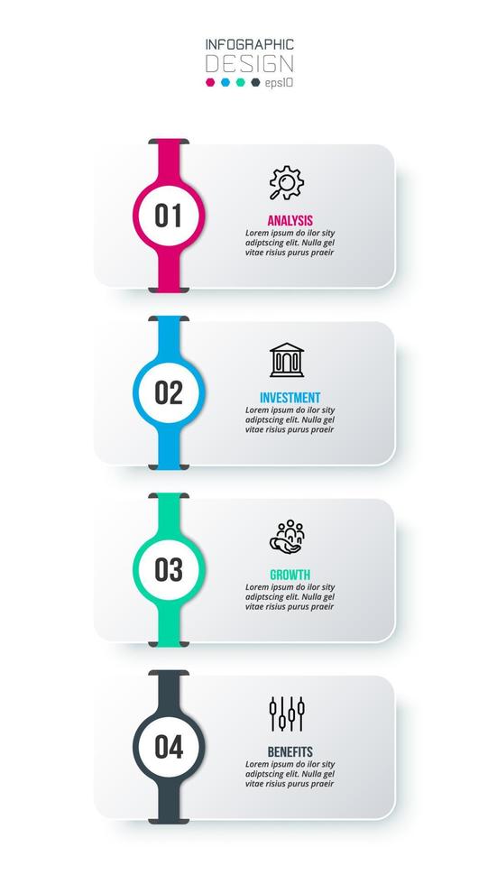 Infographic template business concept with diagram. vector