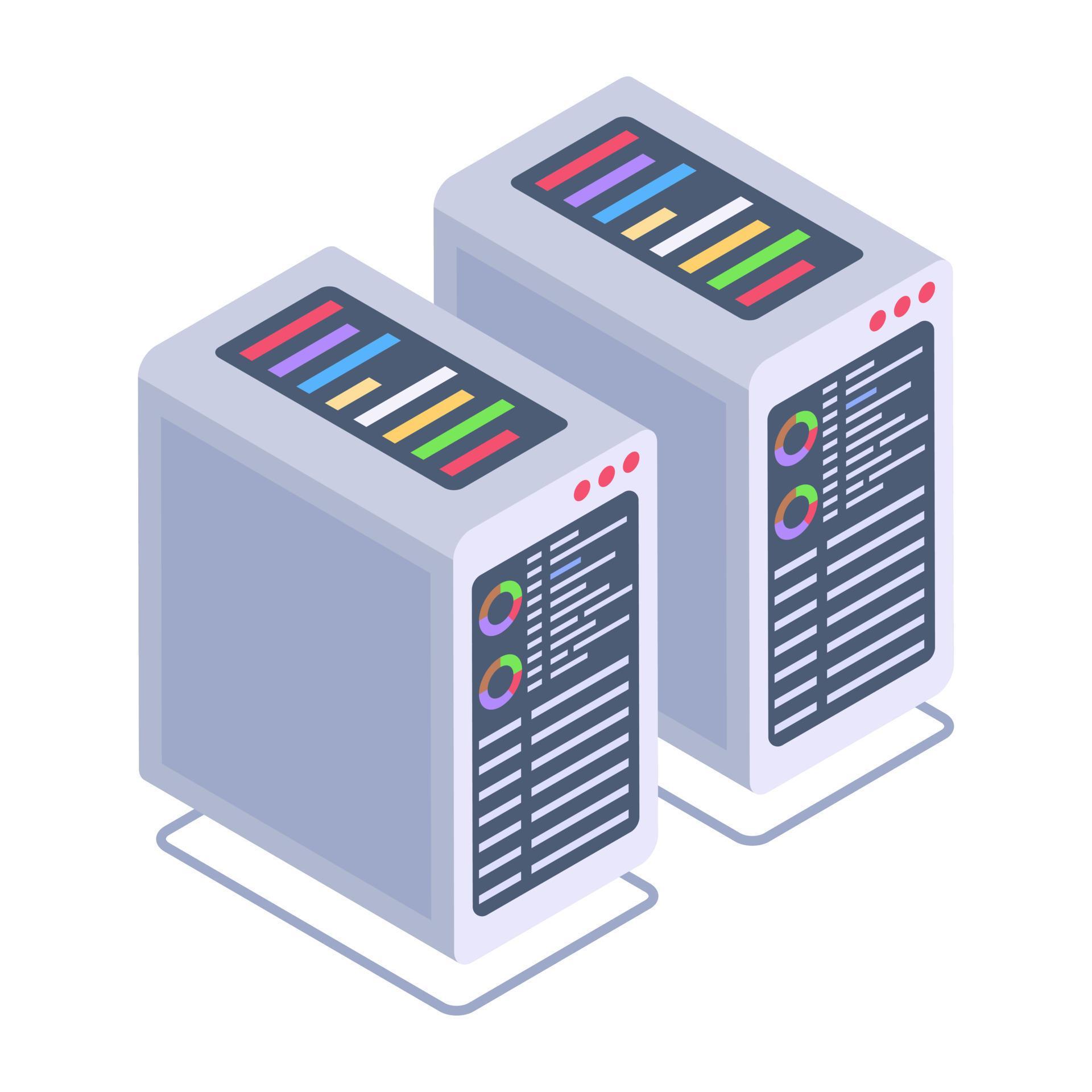 Server computing isometric style icon, cloud technology 6608401 Vector ...