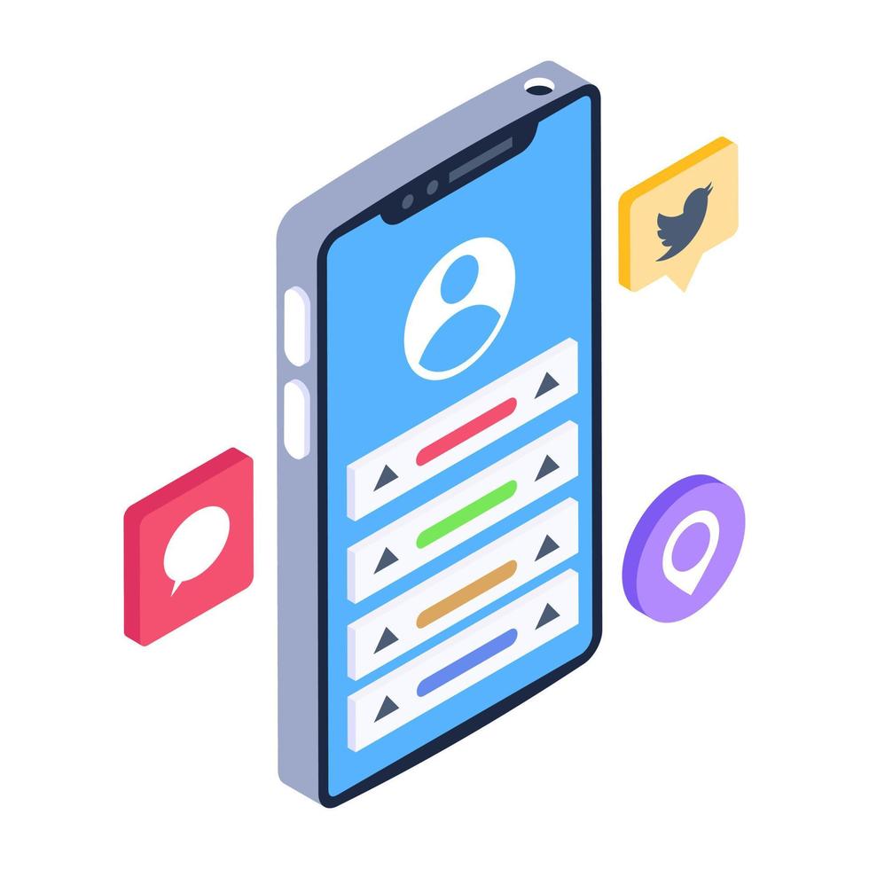 An icon design of mobile apps vector