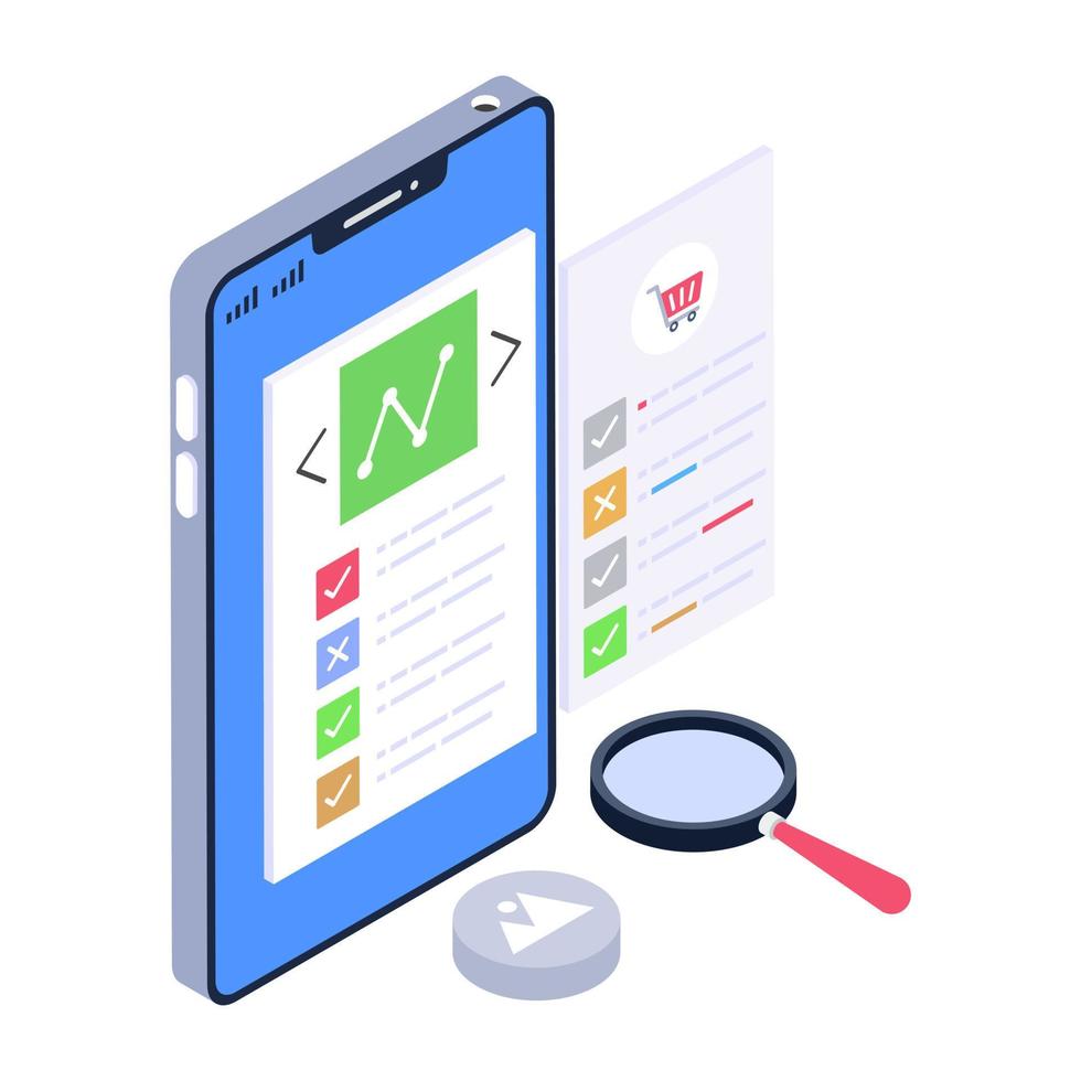 An icon design of mobile apps vector