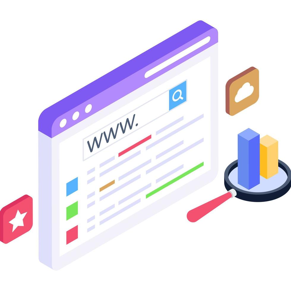 A modern style icon of web infographic vector