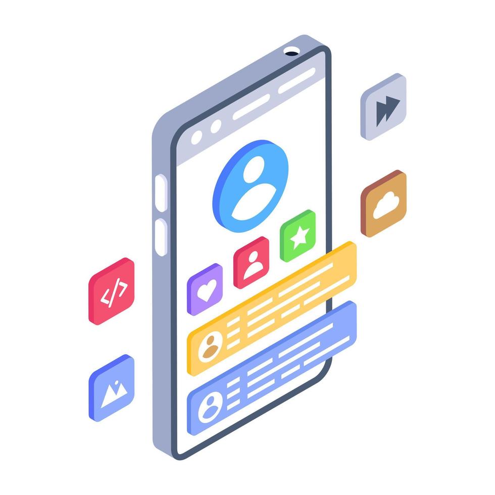An icon design of mobile apps vector