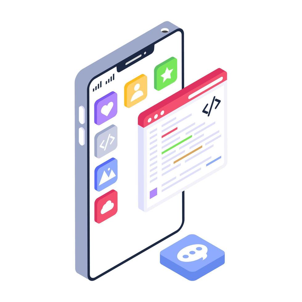 An icon design of mobile apps vector